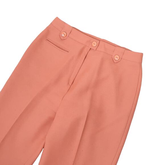 Vintage 70s tan orange high rise wide straight leg pants 29" - Picture 2 of 4